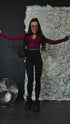 Elastic jacket "PILATES" - BORDO